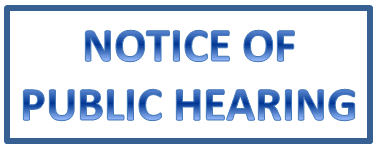 NOTICE OF PUBLIC HEARING